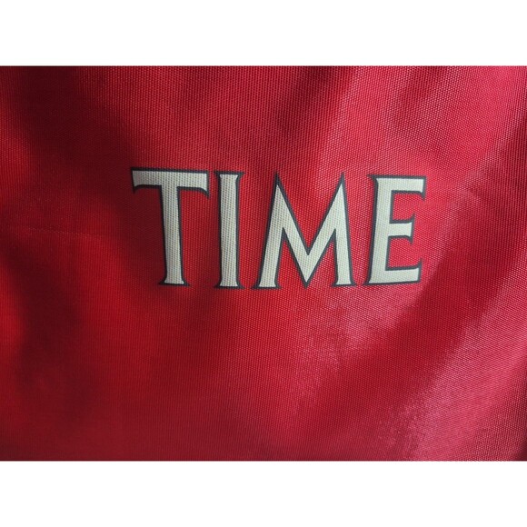 Vintage Time Magazine Locker Bag Red Excellent Condition Original Tag And Strap - Picture 3 of 16